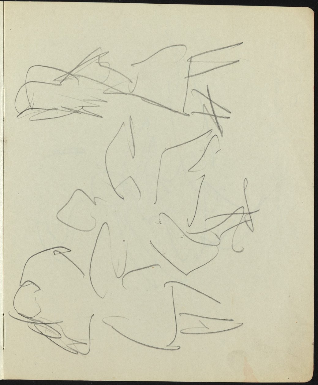 Dansere og udøvende side fra en skitsebog, ca. 1911. af Ernst Ludwig Kirchner