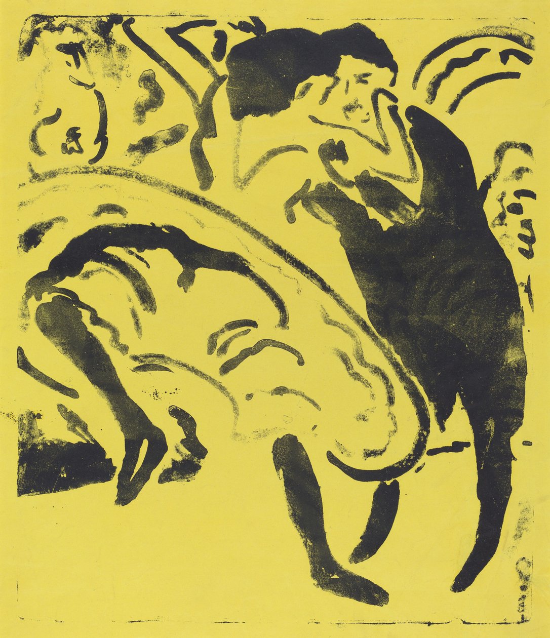 Dansende par, 1909. af Ernst Ludwig Kirchner