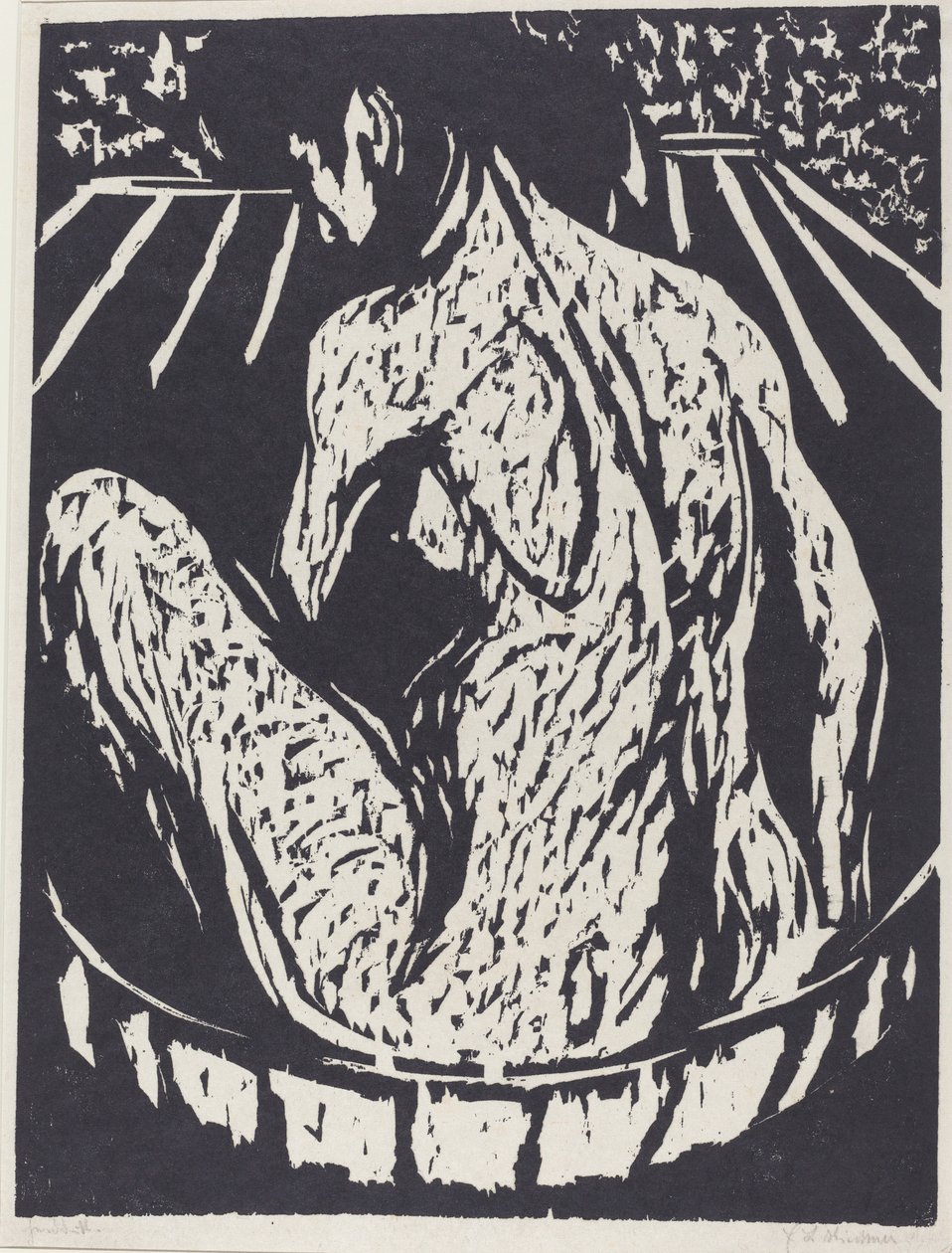 Nøgen kvinde, 1908. af Ernst Ludwig Kirchner