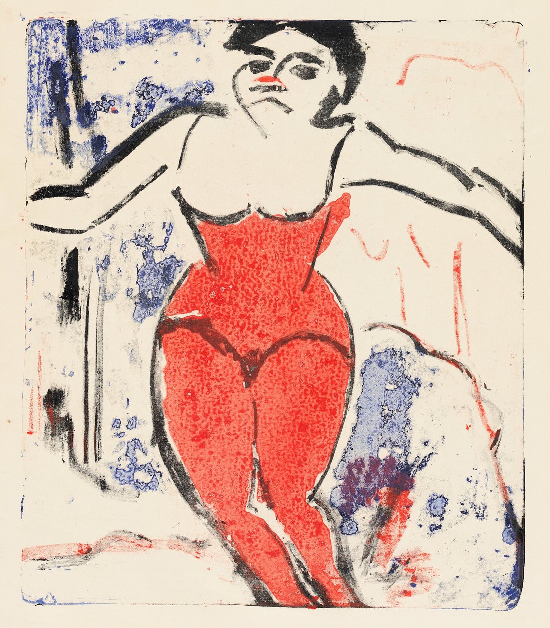Performer Bowing, 1909. af Ernst Ludwig Kirchner