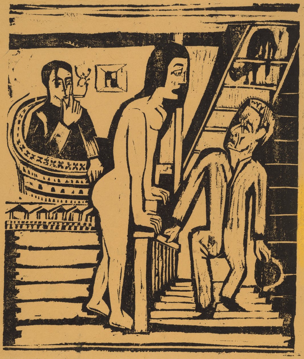 Besøget, 1923. af Ernst Ludwig Kirchner