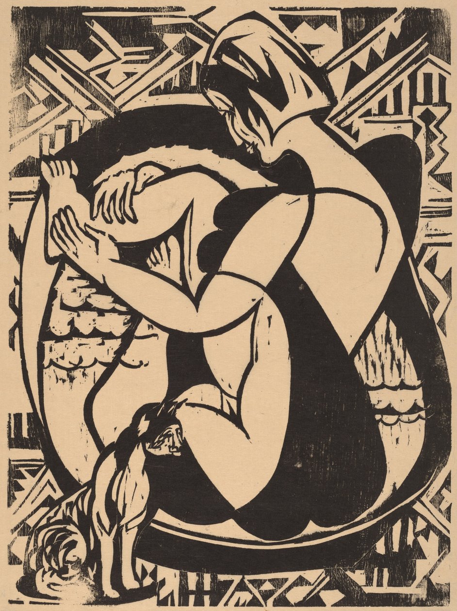 Kvinde i badekarret, 1936. af Ernst Ludwig Kirchner