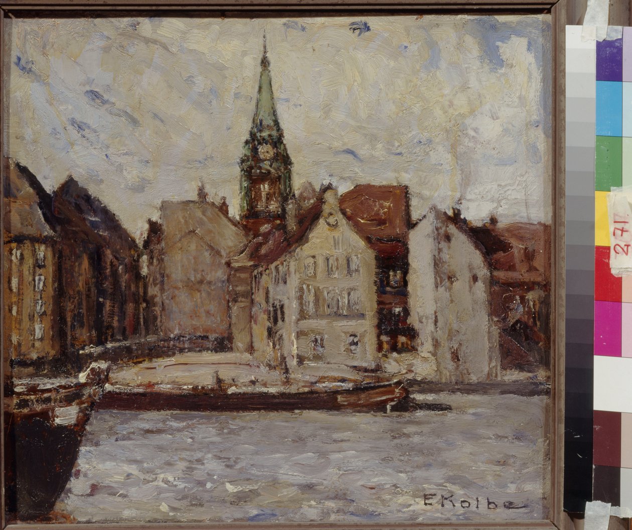 Neukoelln (New Coelln) af Kolbe, Ernst (1876-1945). Olie på pap, Mål: 37,5x40. State A. Pushkin Museum of Fine Arts, Moskva af Ernst Kolbe