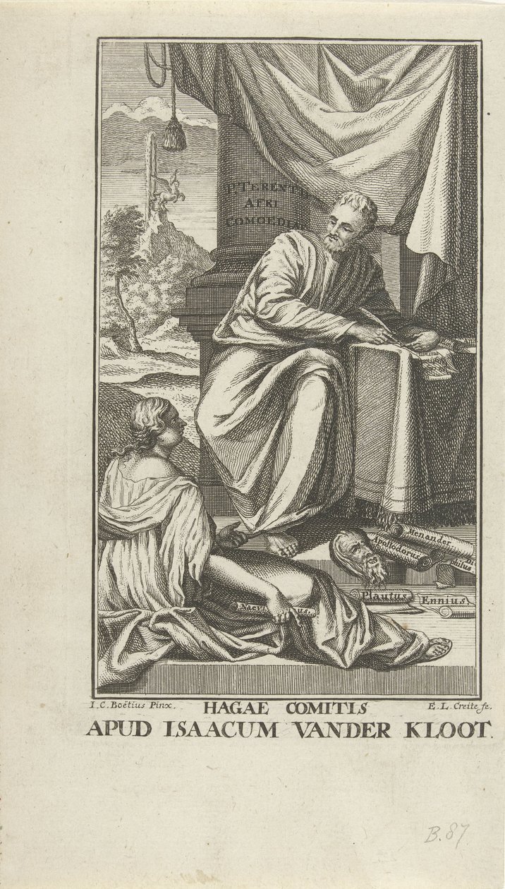 Titelside for komedie for Terentius Komedier (titel på objekt) af Ernst Ludwig Creite