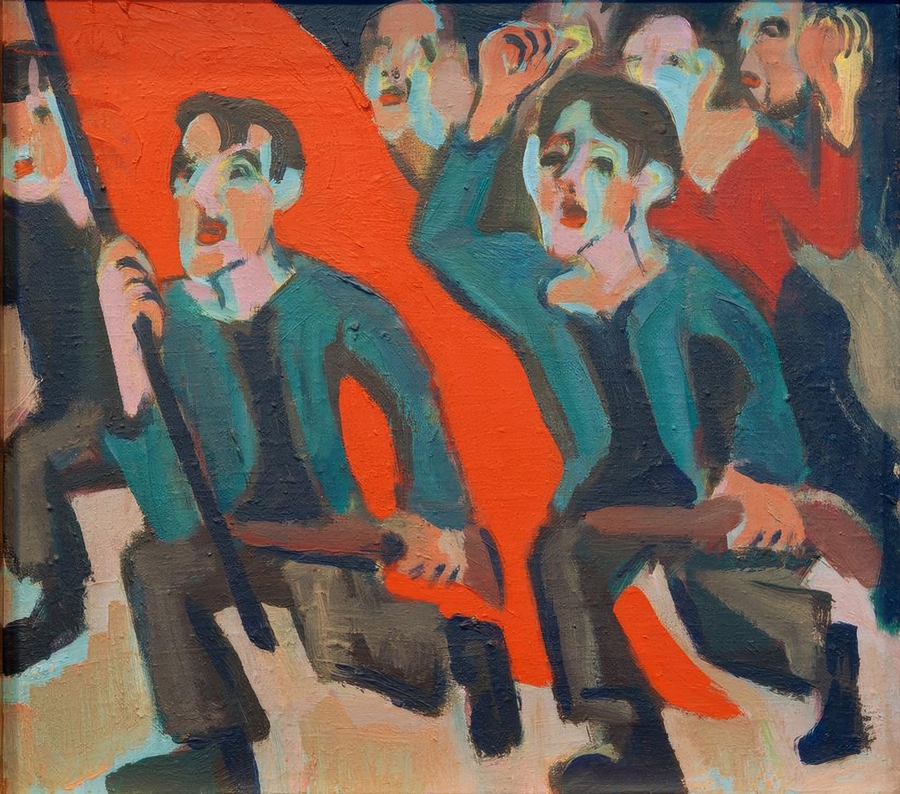 1. Mai Revolution af Ernst Ludwig Kirchner
