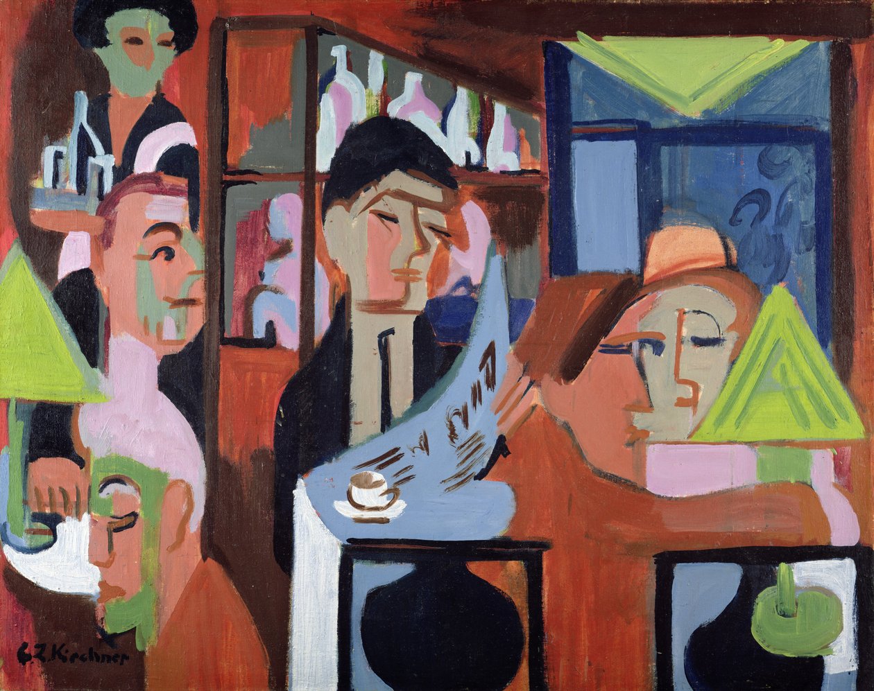 En cafe i Davos af Ernst Ludwig Kirchner