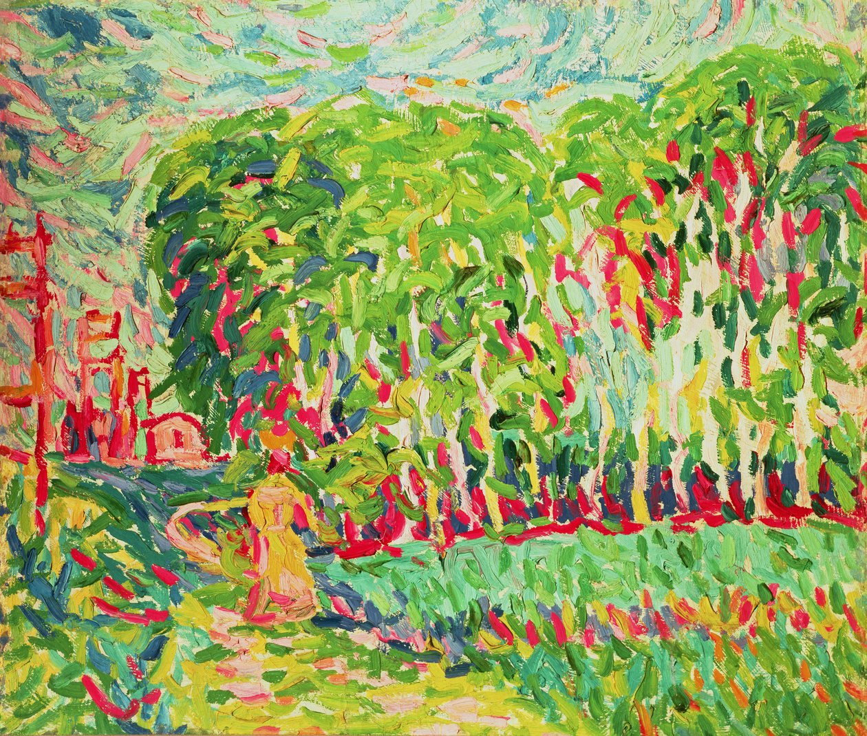 En kvinde i en birkeskov af Ernst Ludwig Kirchner