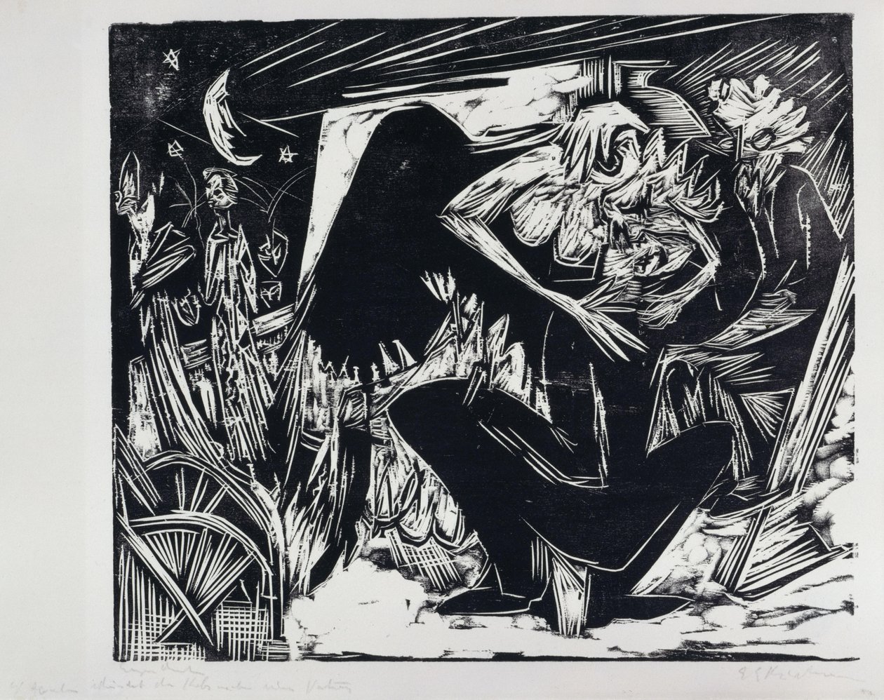 Absalom skamfælder de prostituerede af Ernst Ludwig Kirchner