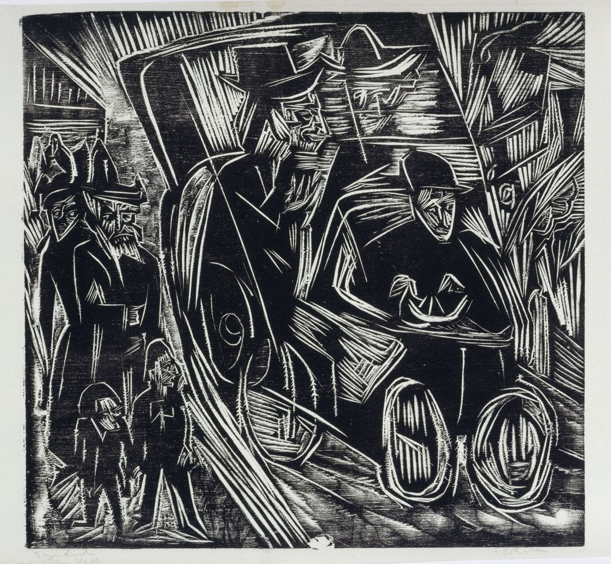 Absalom dømmer i sin fars sted af Ernst Ludwig Kirchner