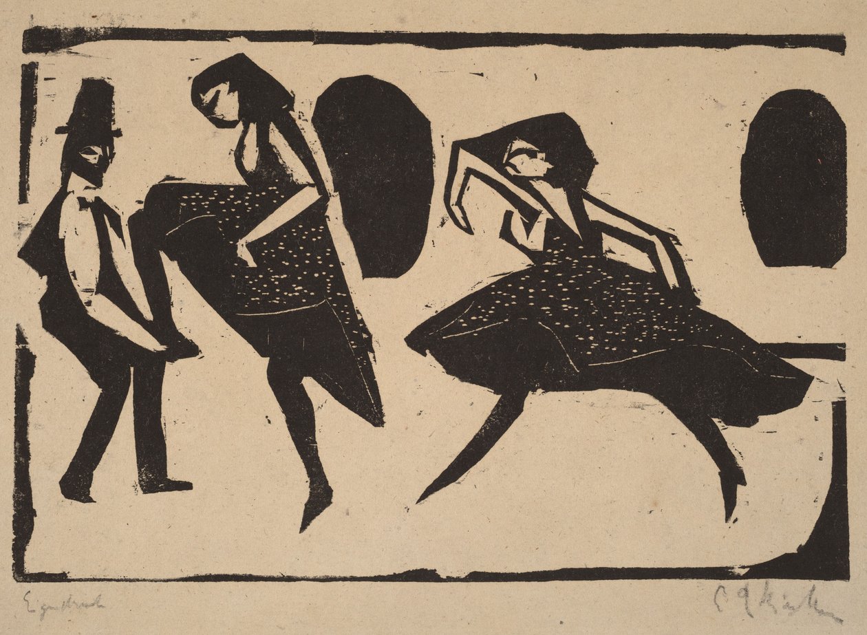 Akrobatisk dans af Ernst Ludwig Kirchner