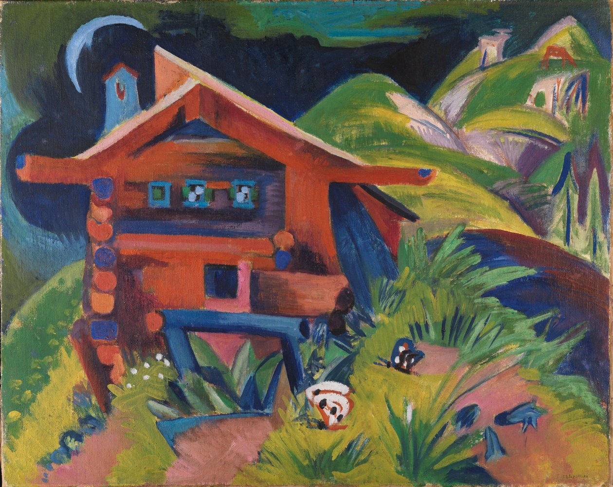 Alpehytte af Ernst Ludwig Kirchner