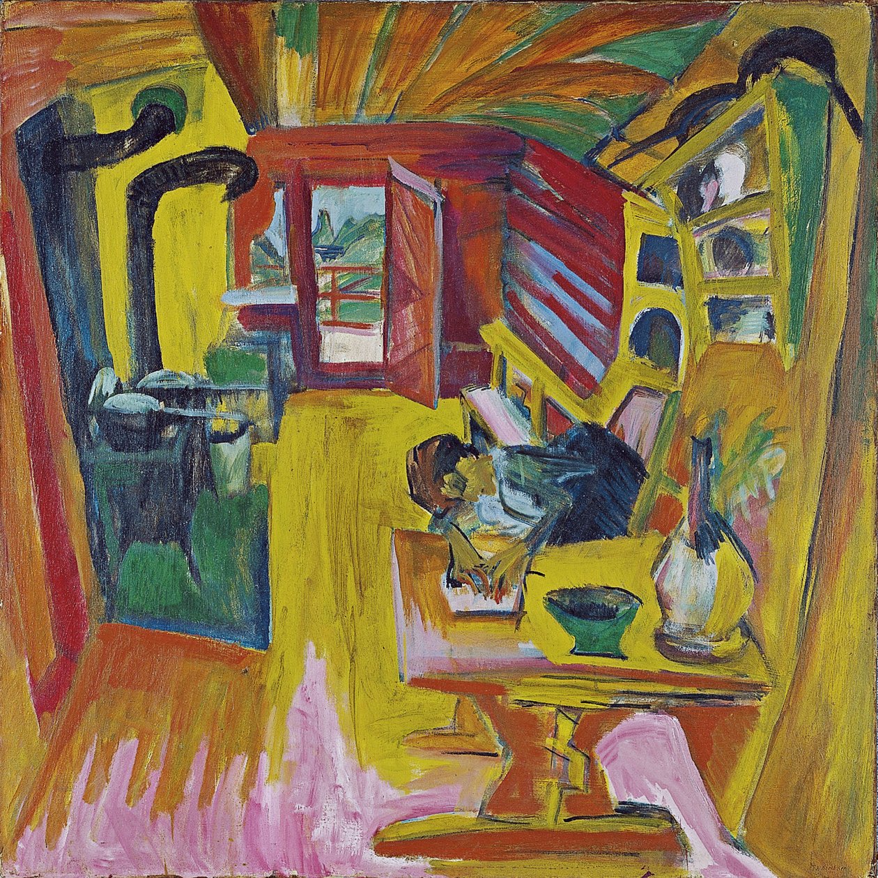 Alpine køkken, 1918 af Ernst Ludwig Kirchner
