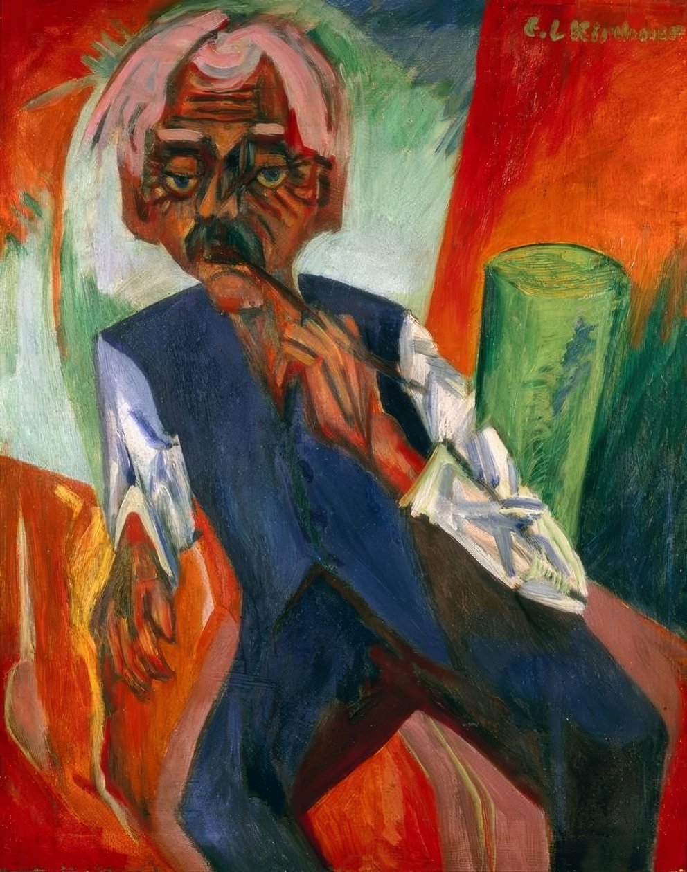 Gammel landmand af Ernst Ludwig Kirchner