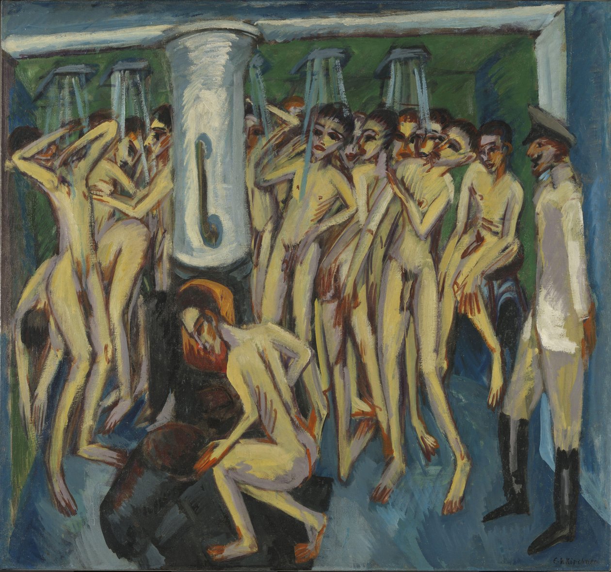 Artillerister i bruseren af Ernst Ludwig Kirchner
