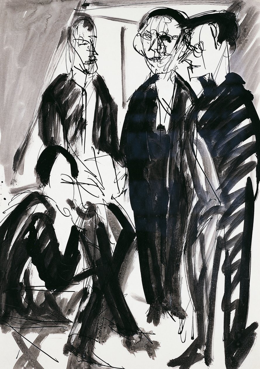 Kunstner og Die Brucke (Broen) gruppe i Dresden, af Ernst Ludwig Kirchner (1880-1938) af Ernst Ludwig Kirchner