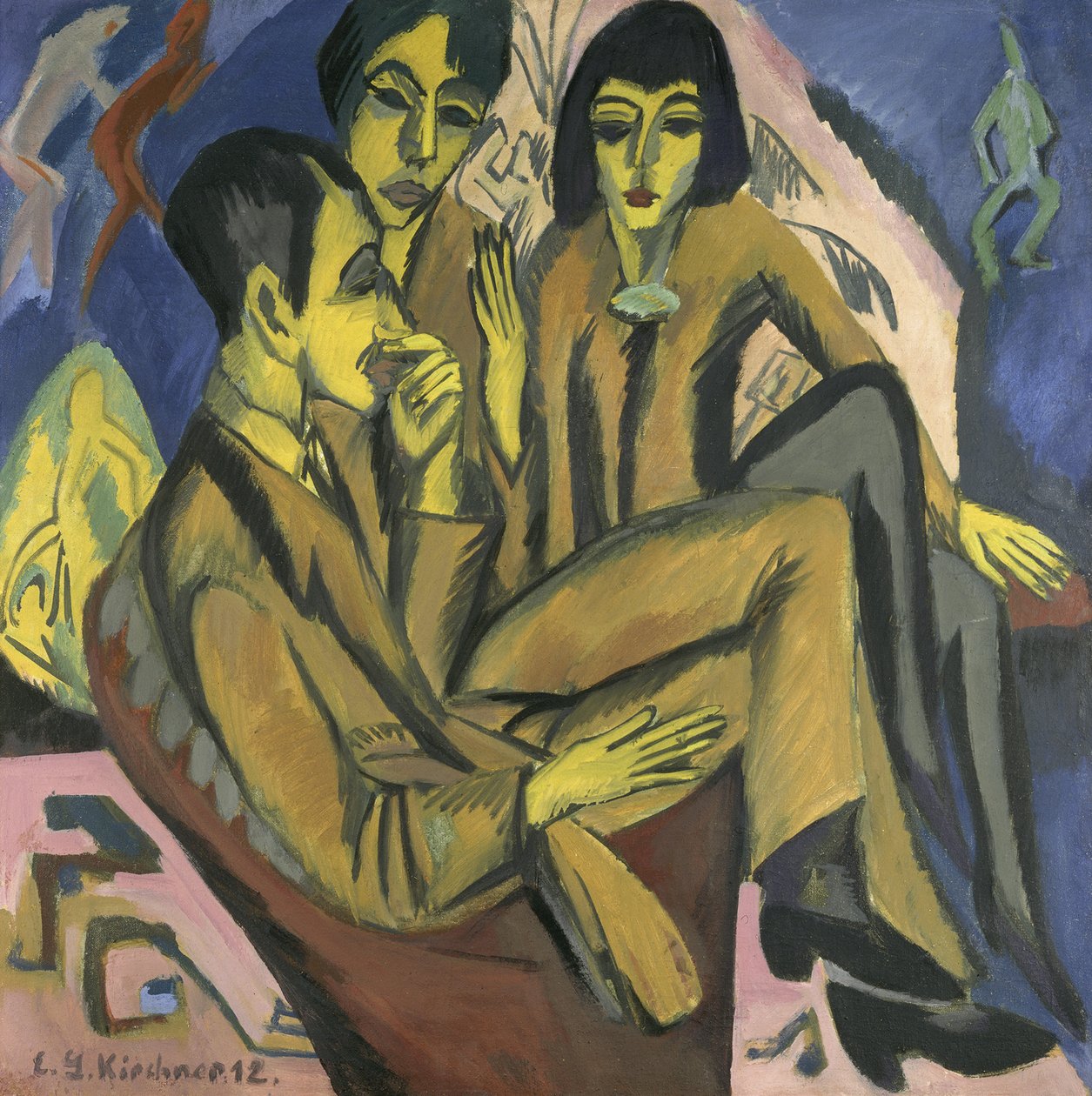 Kunstnergruppen Konversation af kunstnerne, 1913. af Ernst Ludwig Kirchner
