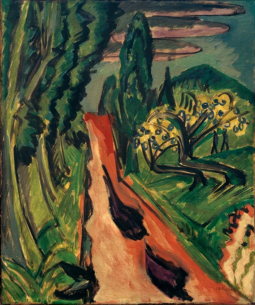 Motorvej i Taunus af Ernst Ludwig Kirchner