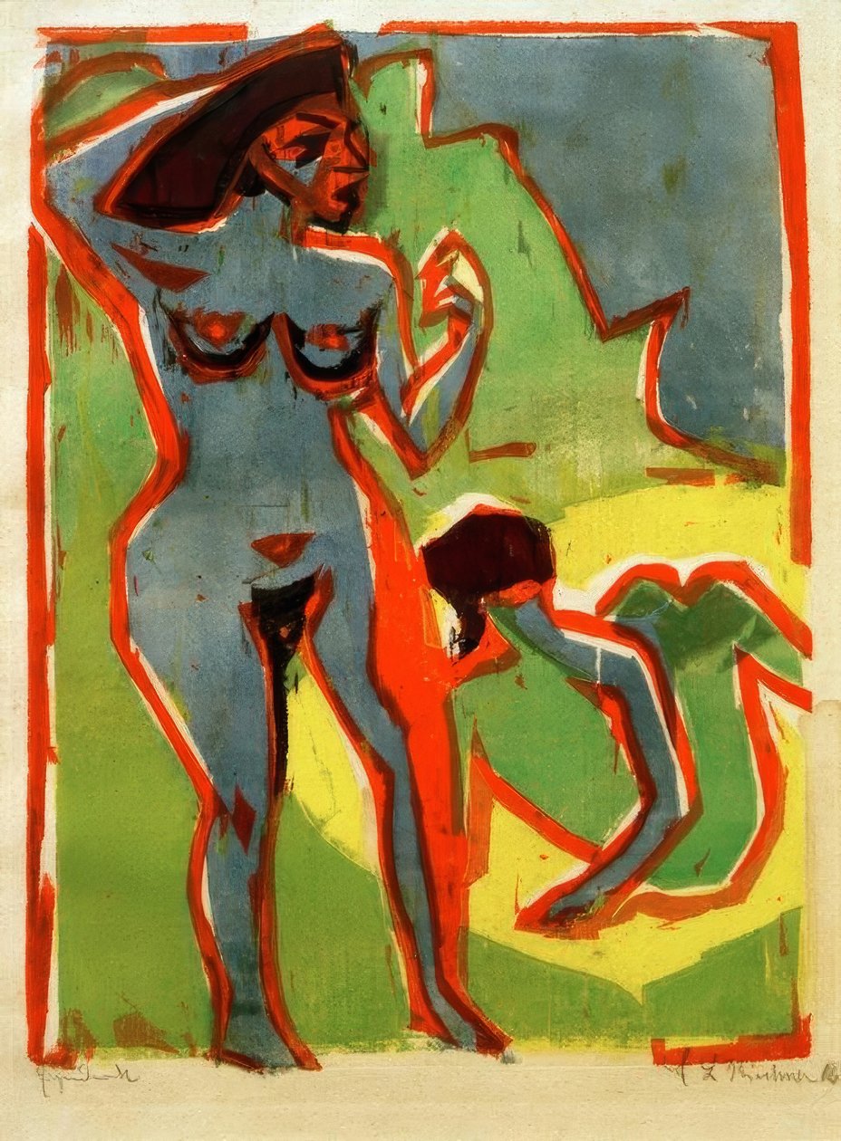 Badende kvinder (Moritzburg) af Ernst Ludwig Kirchner