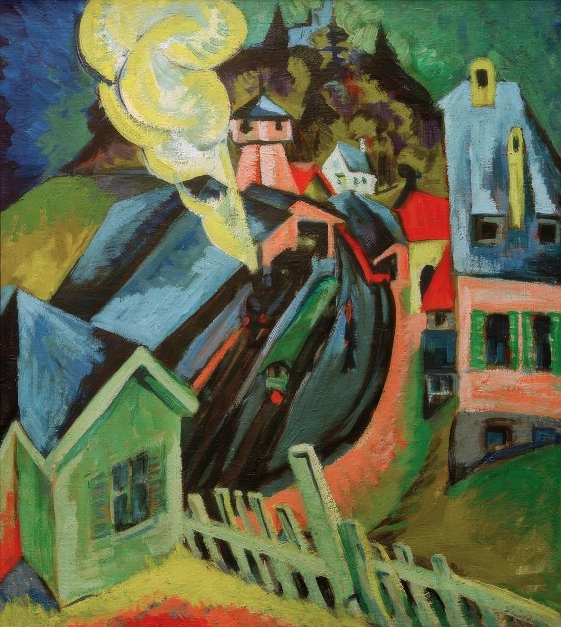 Koenigstein togstation af Ernst Ludwig Kirchner