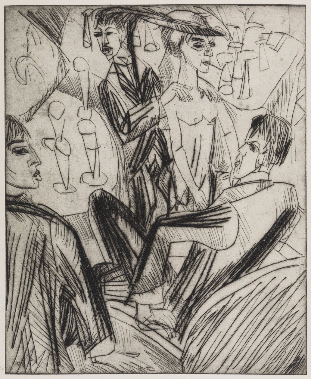 Bartanz af Ernst Ludwig Kirchner