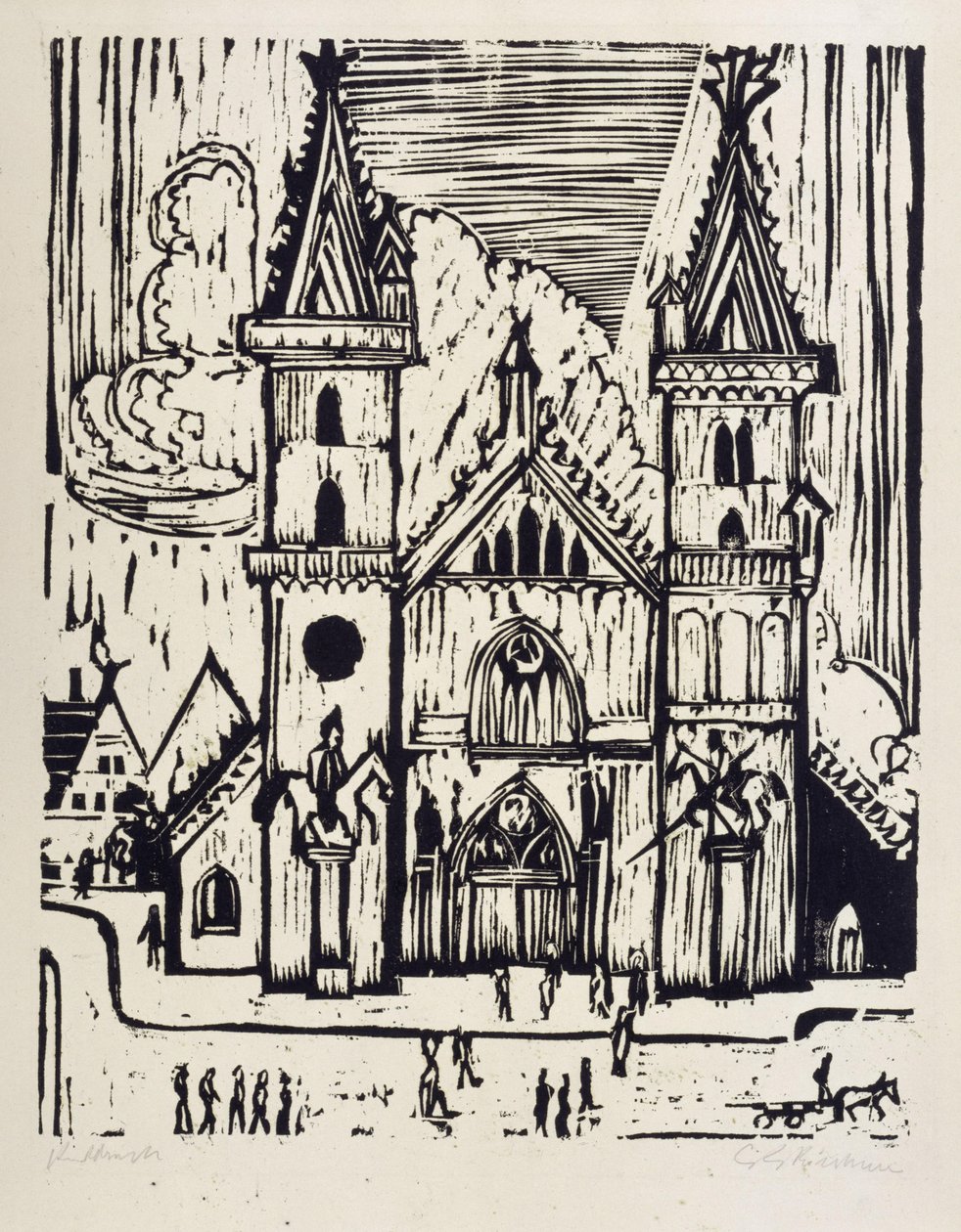 Basels domkirke af Ernst Ludwig Kirchner