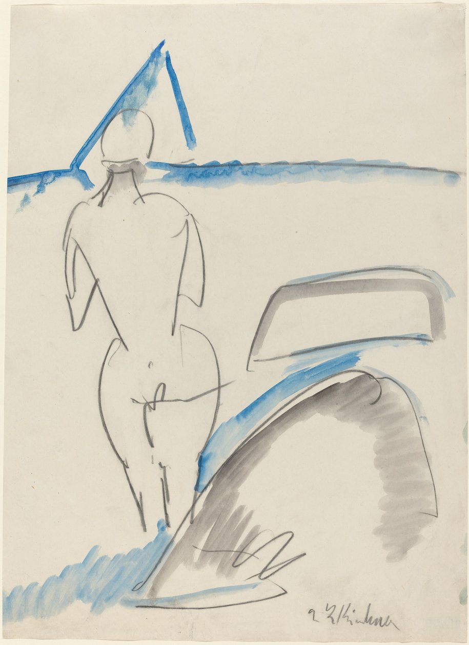 Badende på stranden af Ernst Ludwig Kirchner