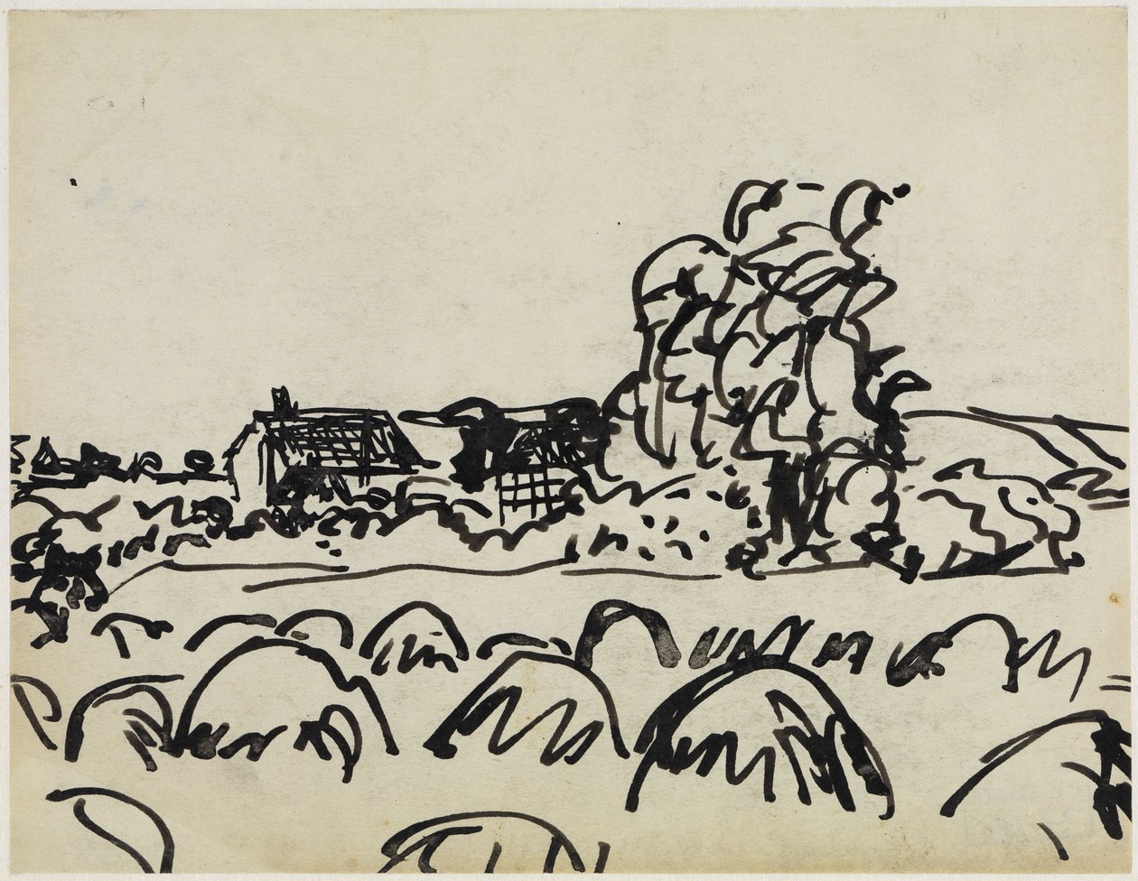 Gård på Fehmarn af Ernst Ludwig Kirchner