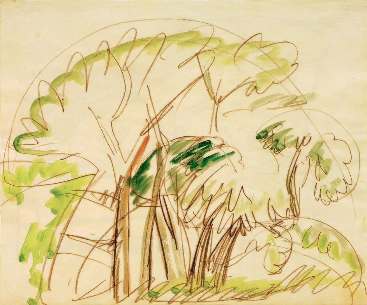 Trælund på Femern af Ernst Ludwig Kirchner