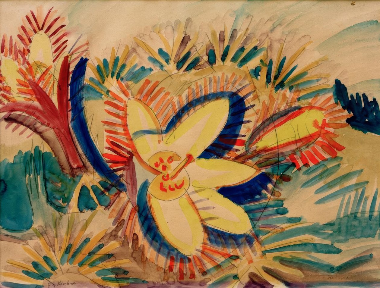 Berganemone af Ernst Ludwig Kirchner