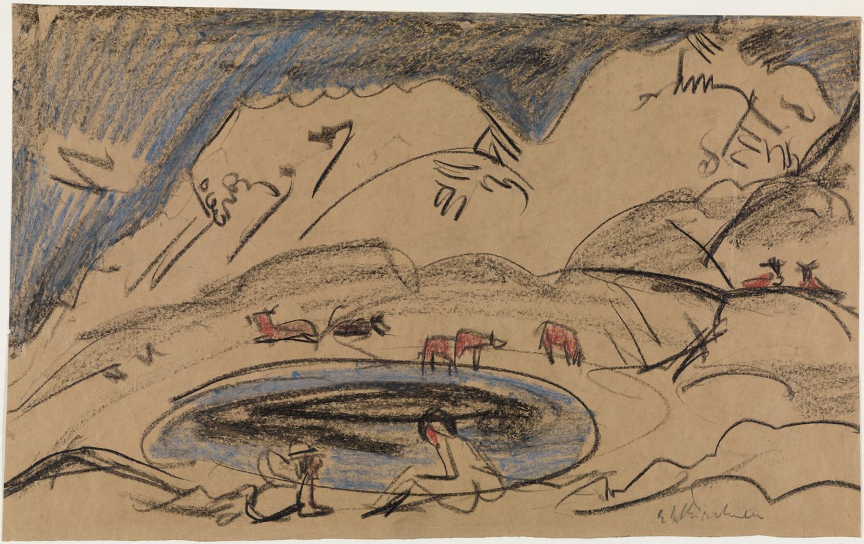 Bjergsø af Ernst Ludwig Kirchner