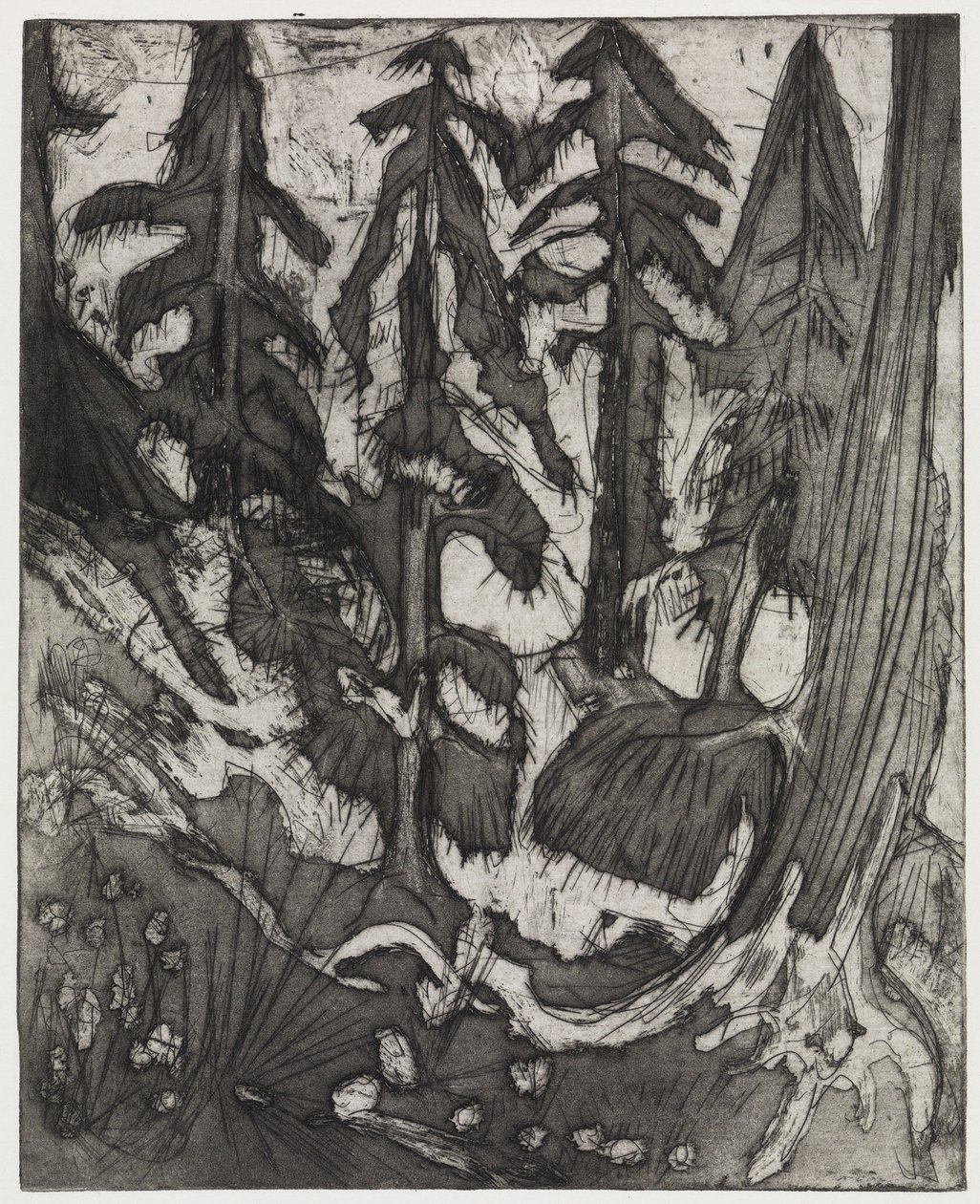 Bjergskov af Ernst Ludwig Kirchner