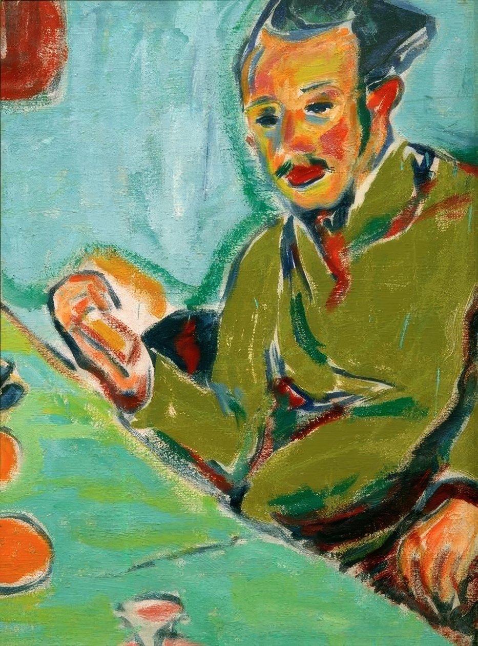 Portræt af Erich Heckel af Ernst Ludwig Kirchner
