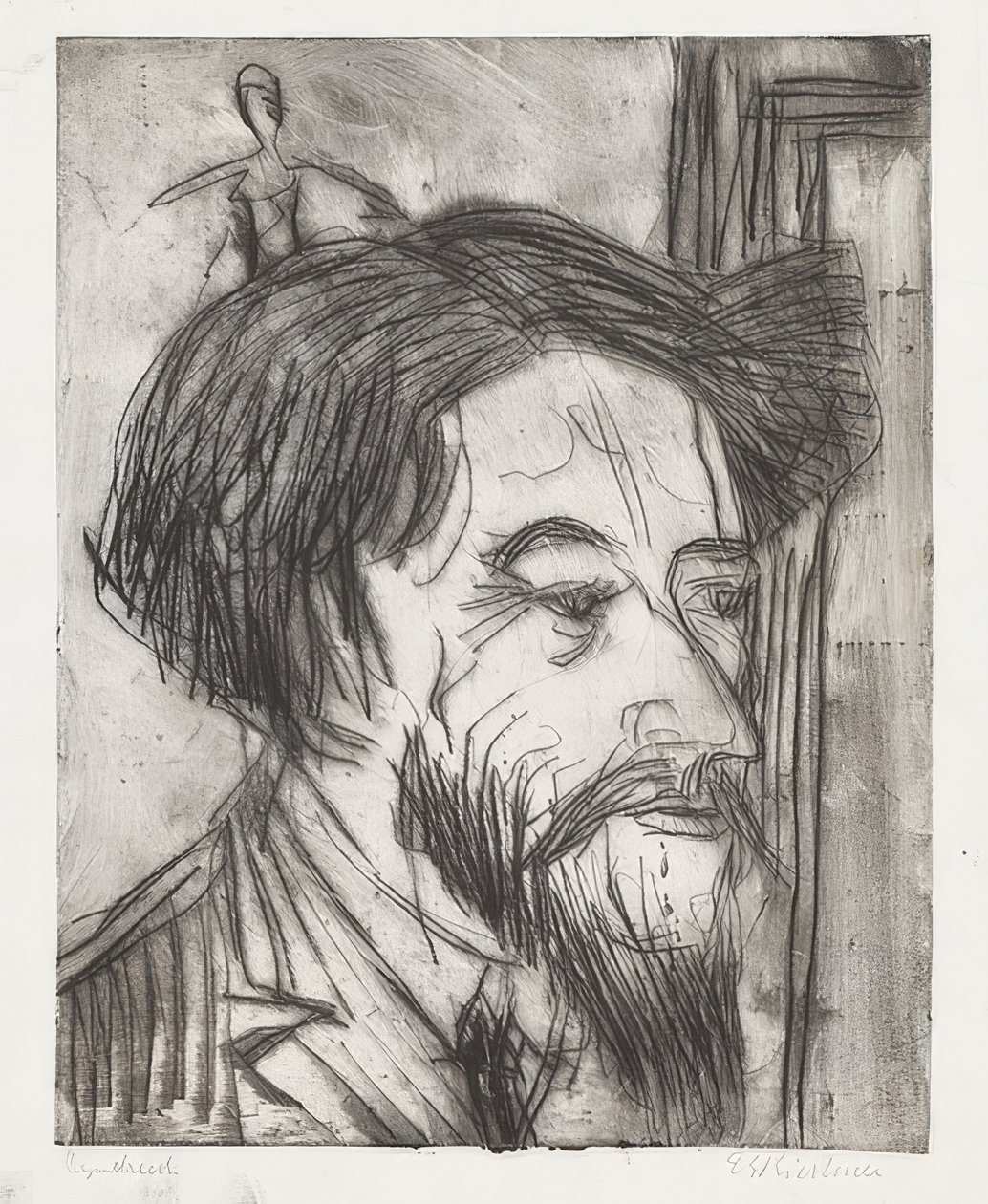 Portræt af professor Enrico Padua. 1923 af Ernst Ludwig Kirchner