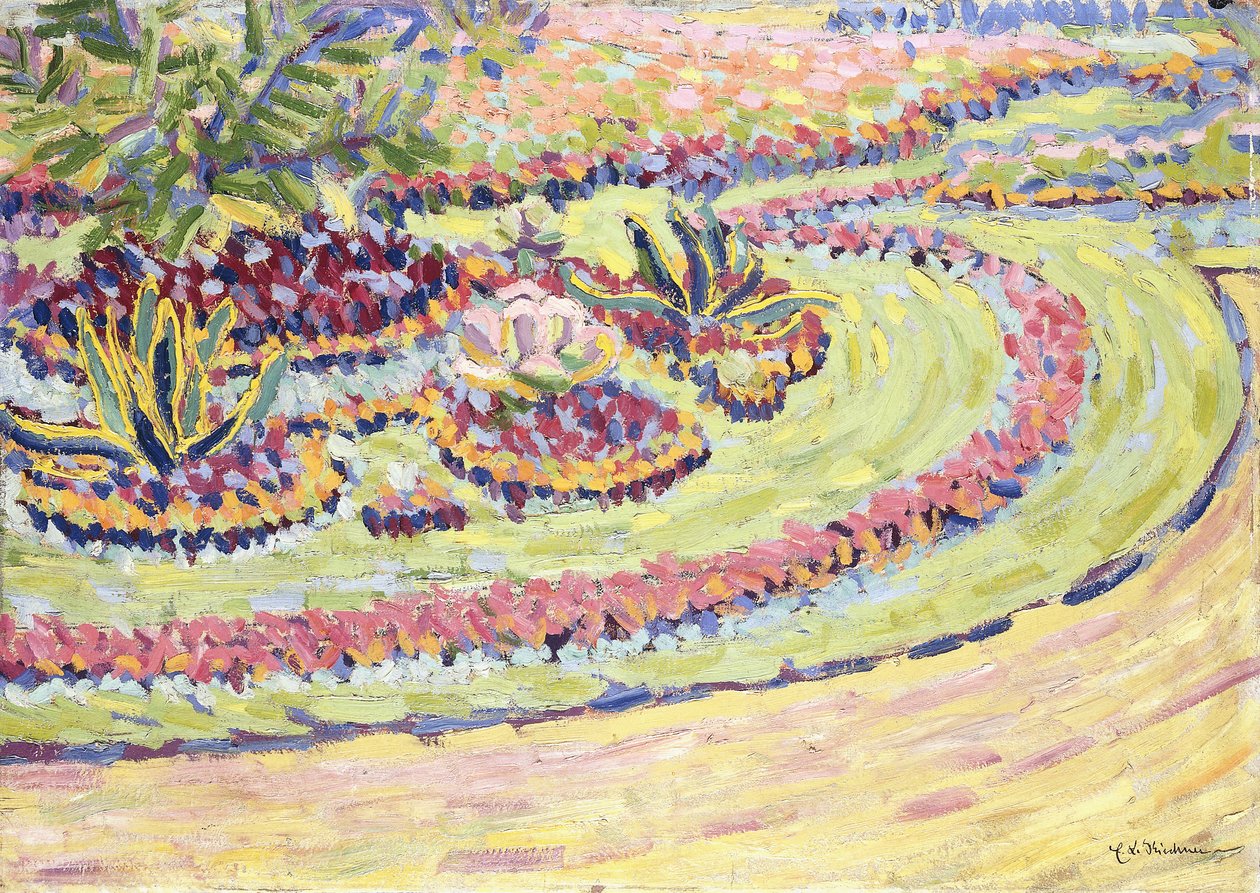 Blumbenbeete, 1906 af Ernst Ludwig Kirchner