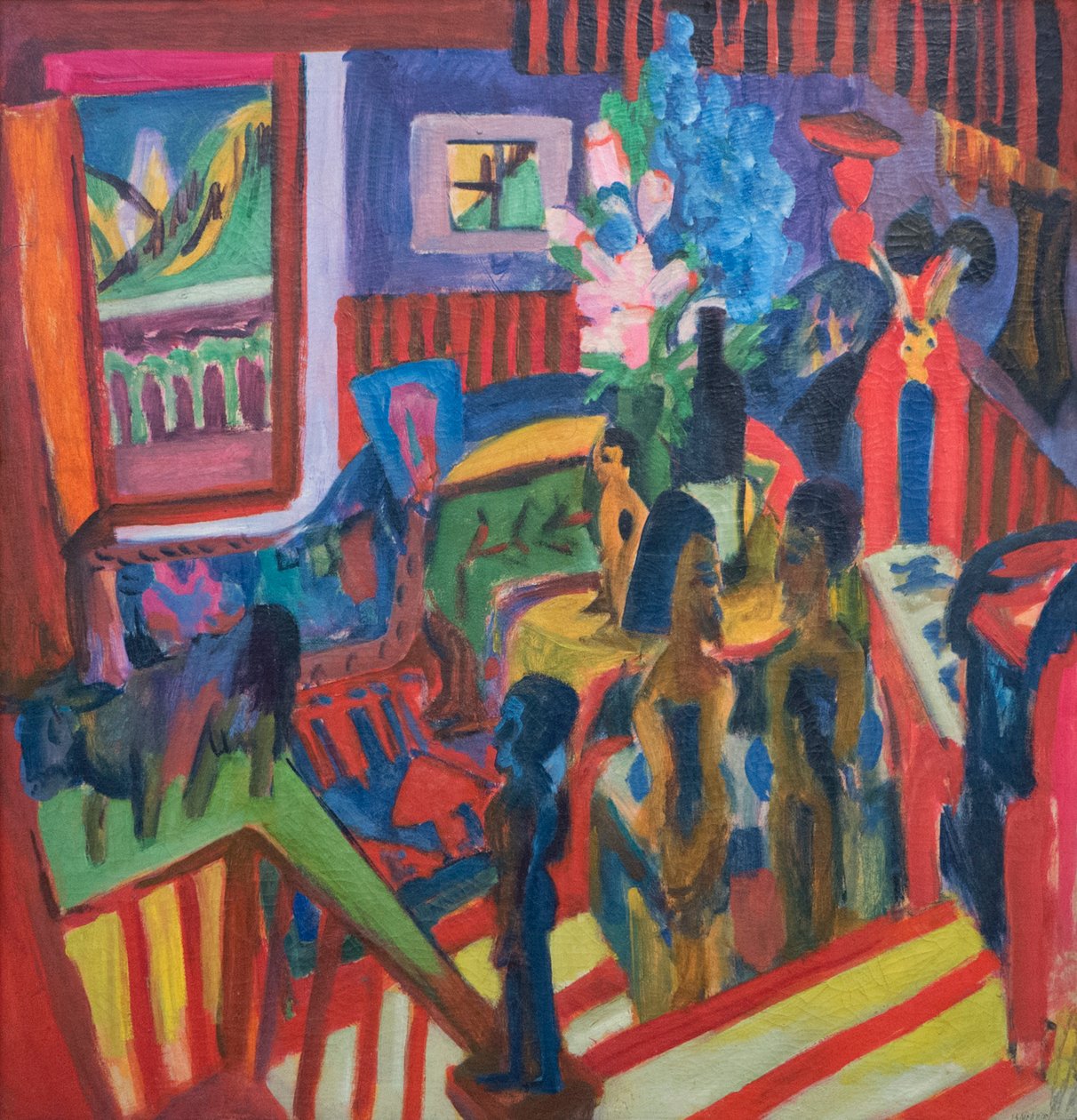 Hjørne af studiet, 1920. af Ernst Ludwig Kirchner
