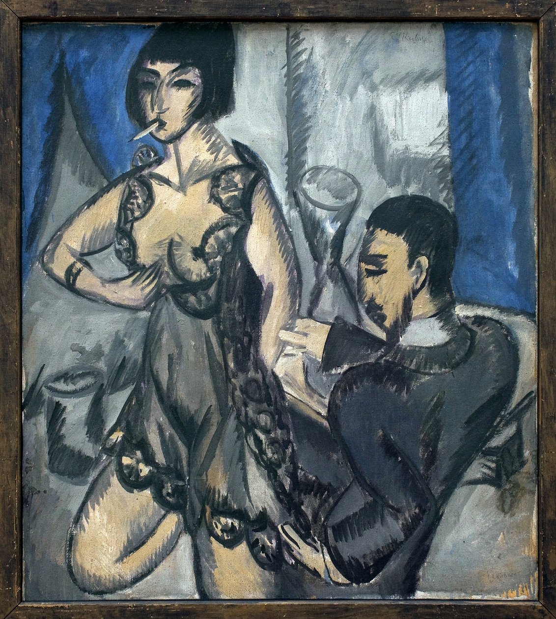 Par i et værelse. Maleri af Ernst Ludwig Kirchner af Ernst Ludwig Kirchner
