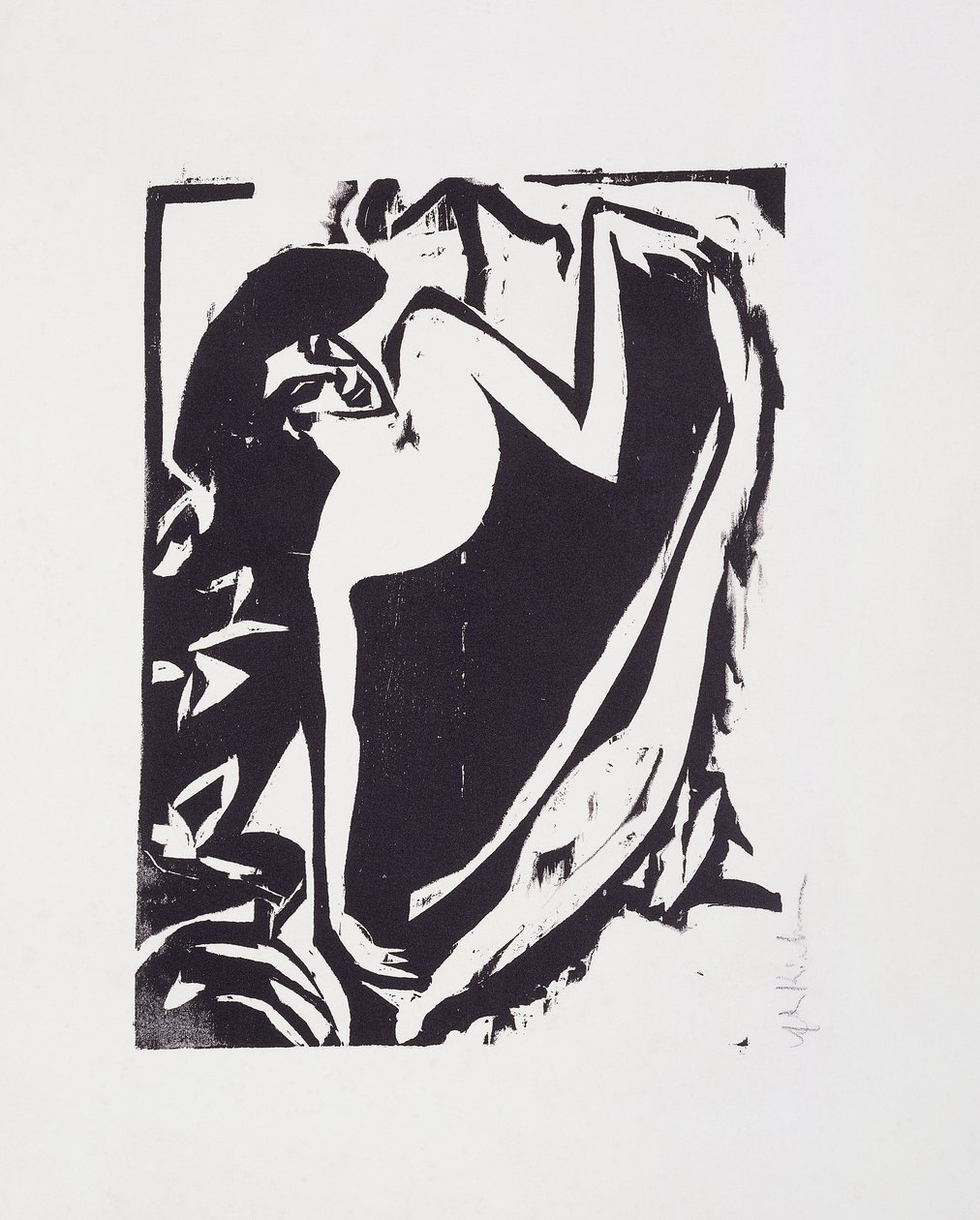 Danser med hævet nederdel, 1909 af Ernst Ludwig Kirchner