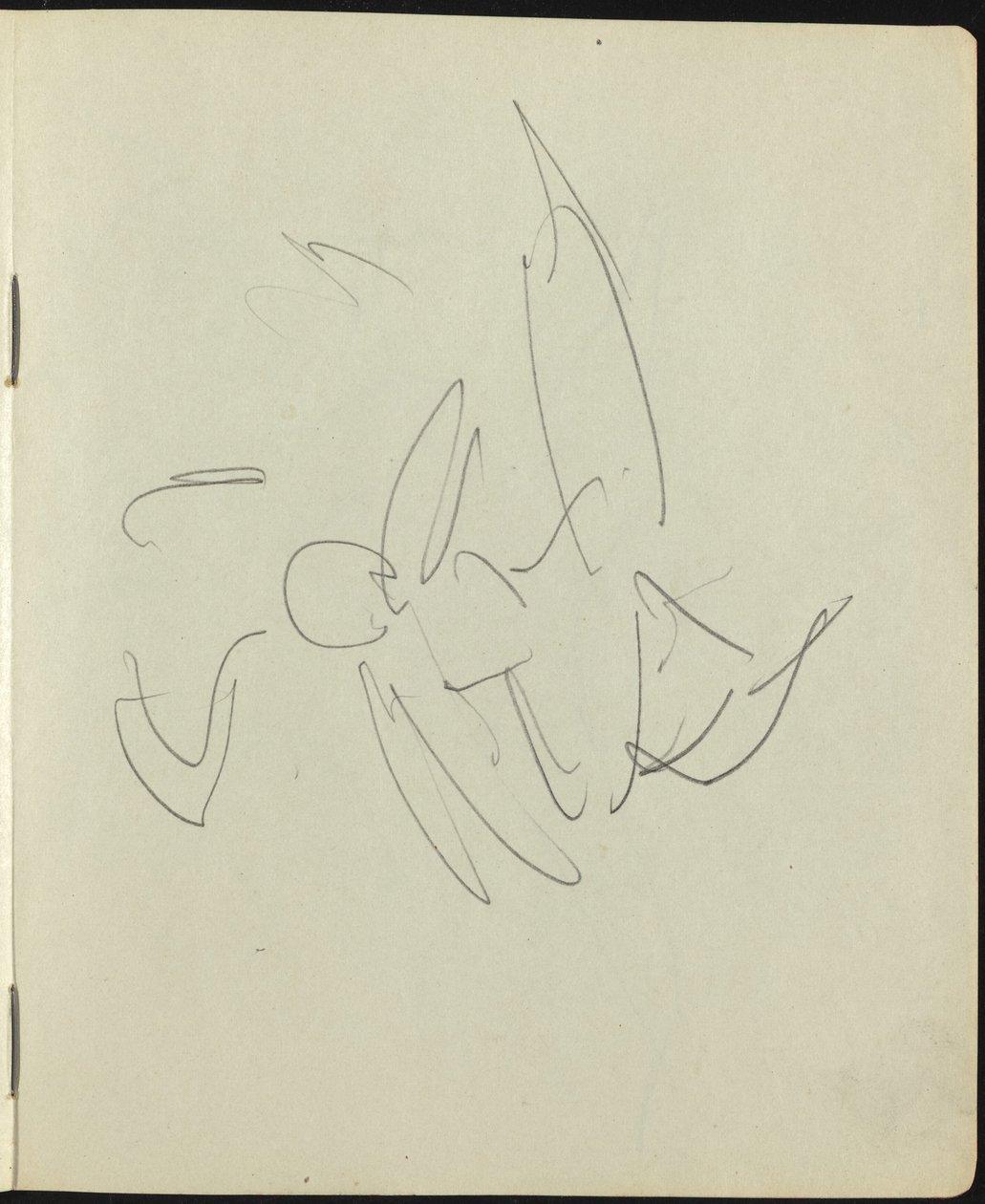 Dansere og kunstnere (side fra en skitsebog) af Ernst Ludwig Kirchner