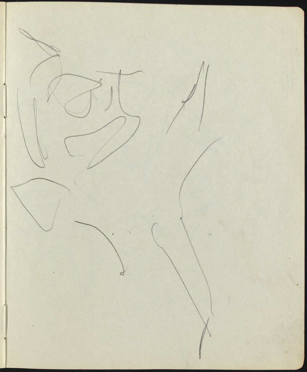 Dansere og kunstnere (side fra en skitsebog) af Ernst Ludwig Kirchner