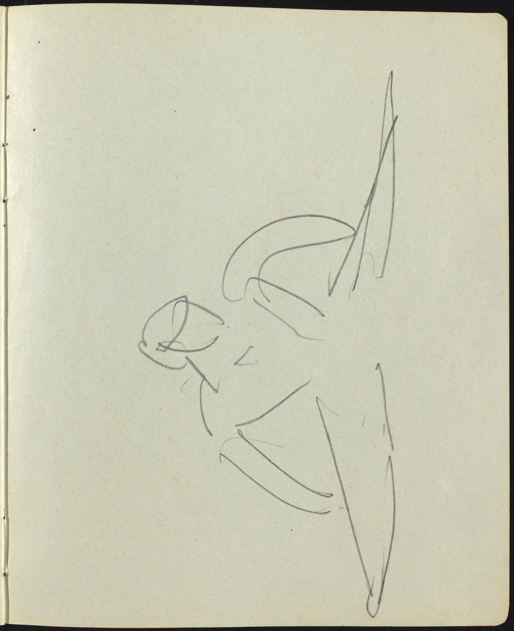 Dansere og kunstnere (side fra en skitsebog) af Ernst Ludwig Kirchner