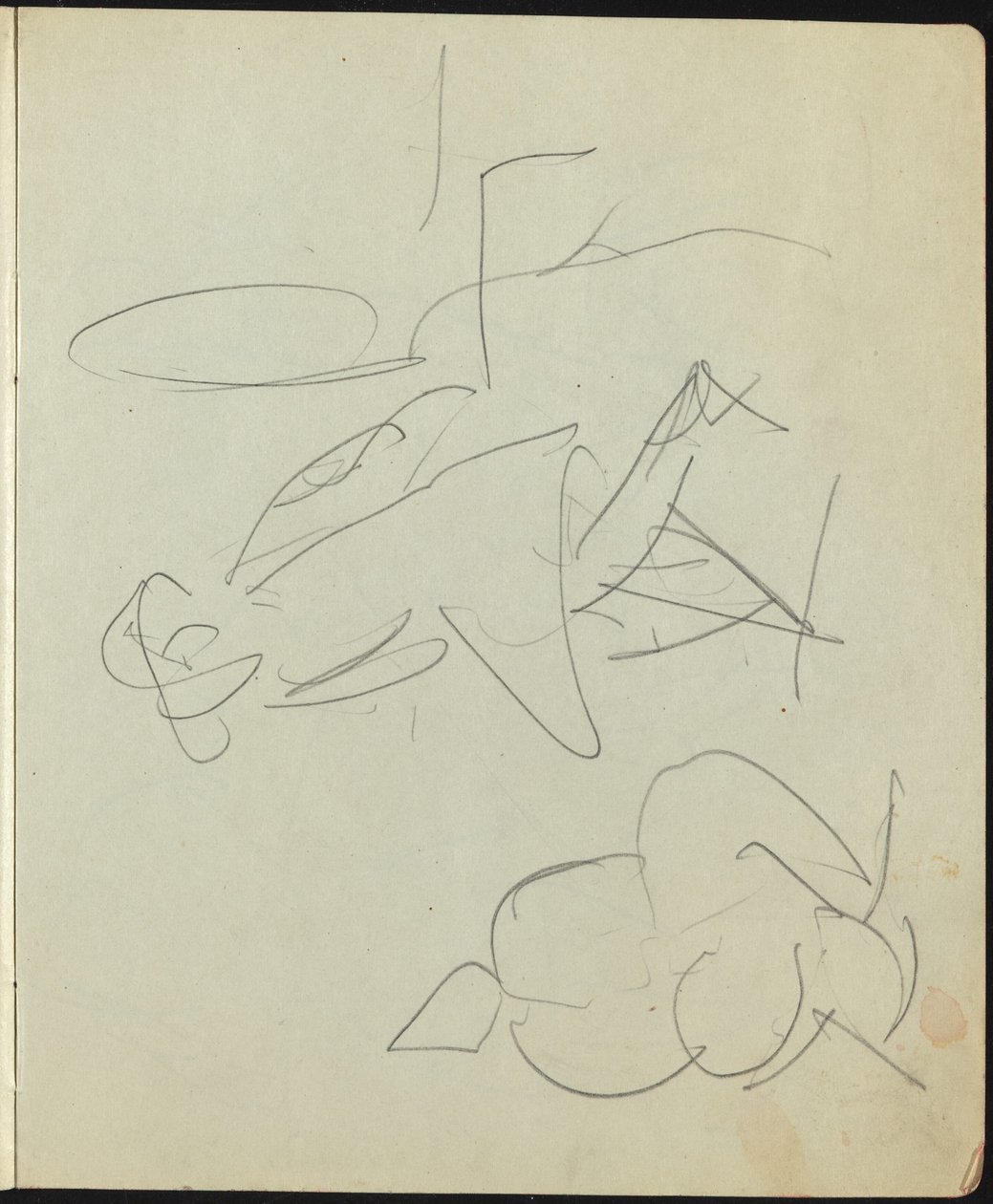 Dansere og kunstnere (side fra en skitsebog) af Ernst Ludwig Kirchner