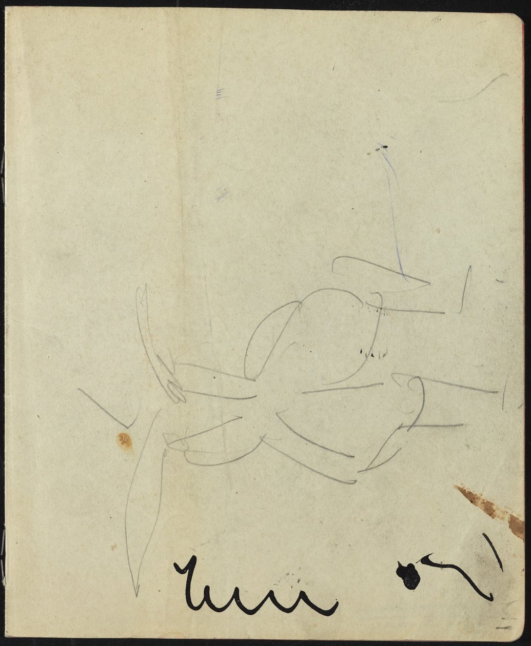 Dansere og kunstnere (side fra en skitsebog) af Ernst Ludwig Kirchner