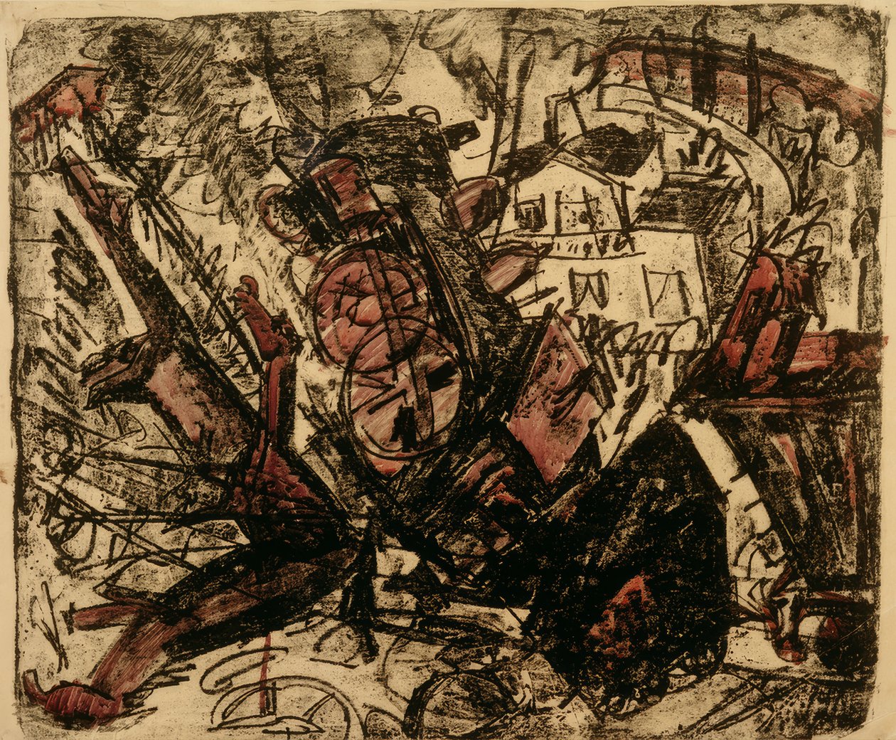 Jernbaneulykken af Ernst Ludwig Kirchner