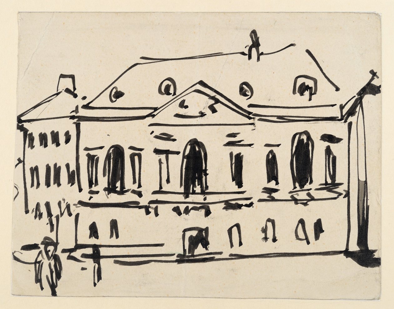 Det kurlandske palæ ved Zeughausplatz i Dresden af Ernst Ludwig Kirchner