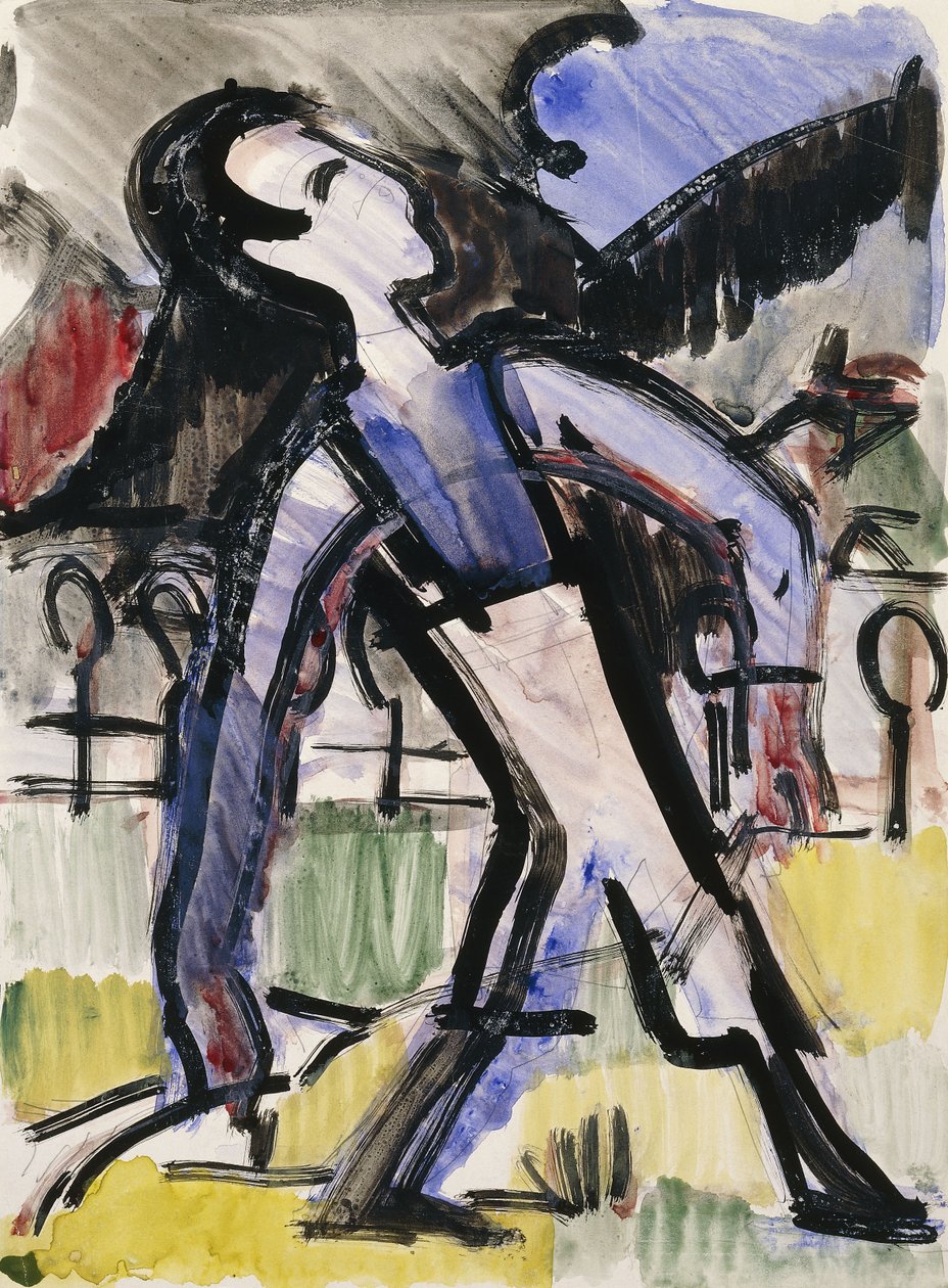 Davos figur, 1924 af Ernst Ludwig Kirchner