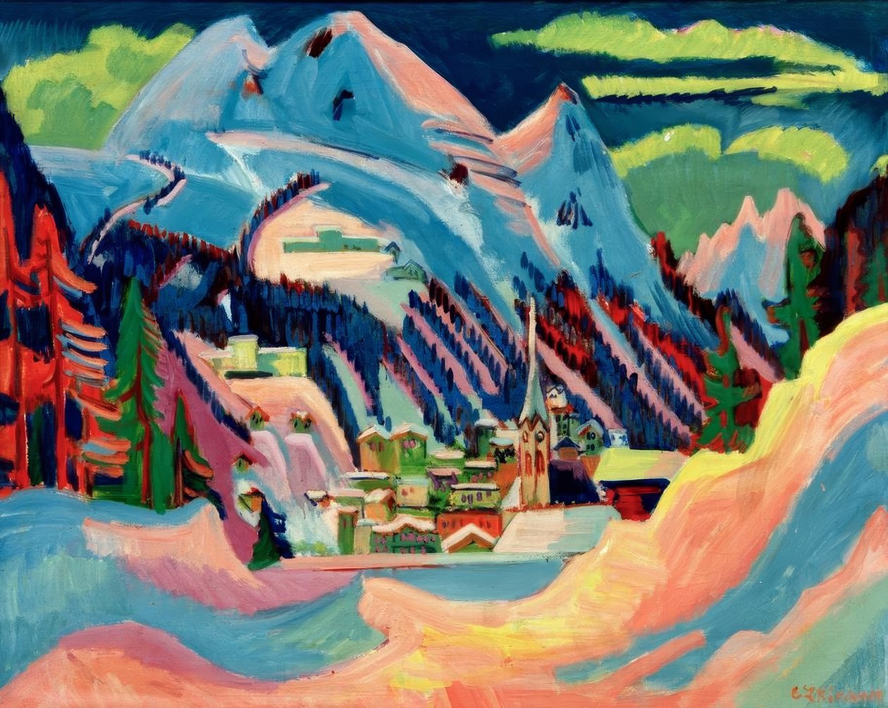 Davos om vinteren af Ernst Ludwig Kirchner