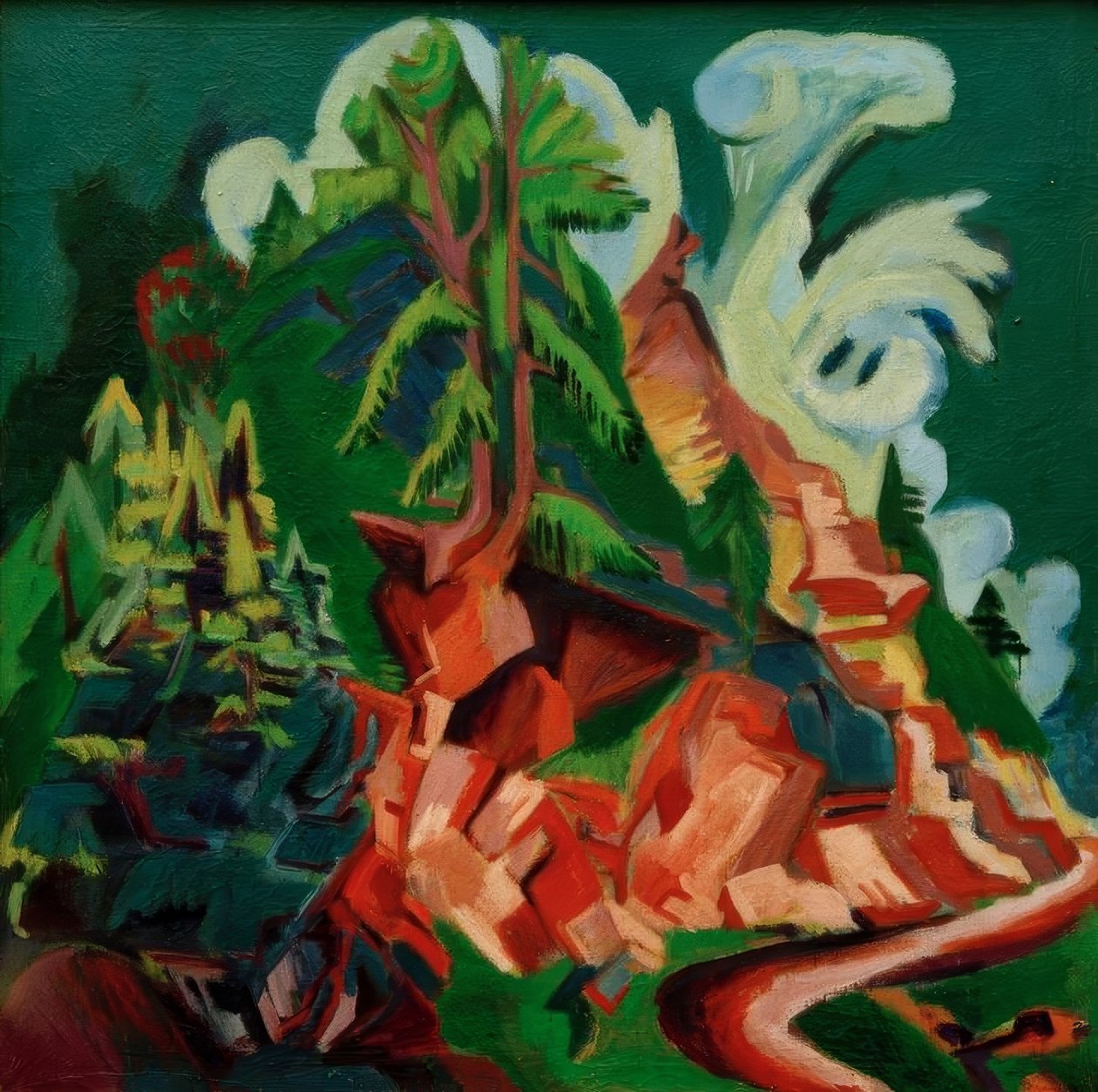 Bjerget. Vejen til Stafel af Ernst Ludwig Kirchner
