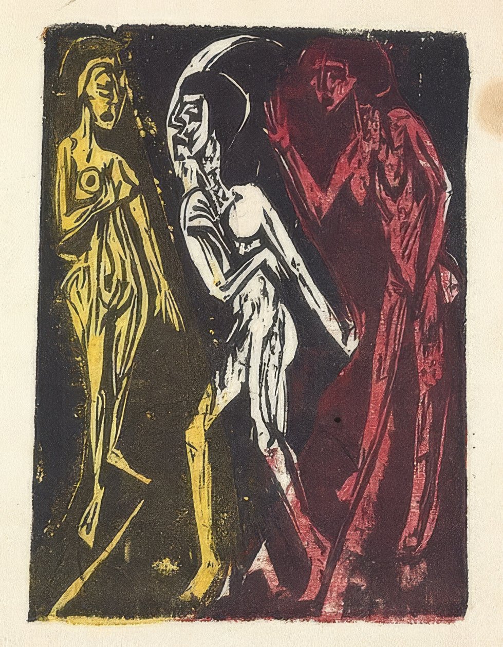 Dansen mellem kvinder. 1919 af Ernst Ludwig Kirchner