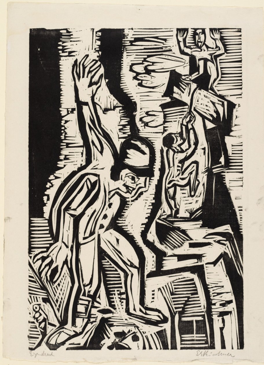 Bjergbestigerne af Ernst Ludwig Kirchner