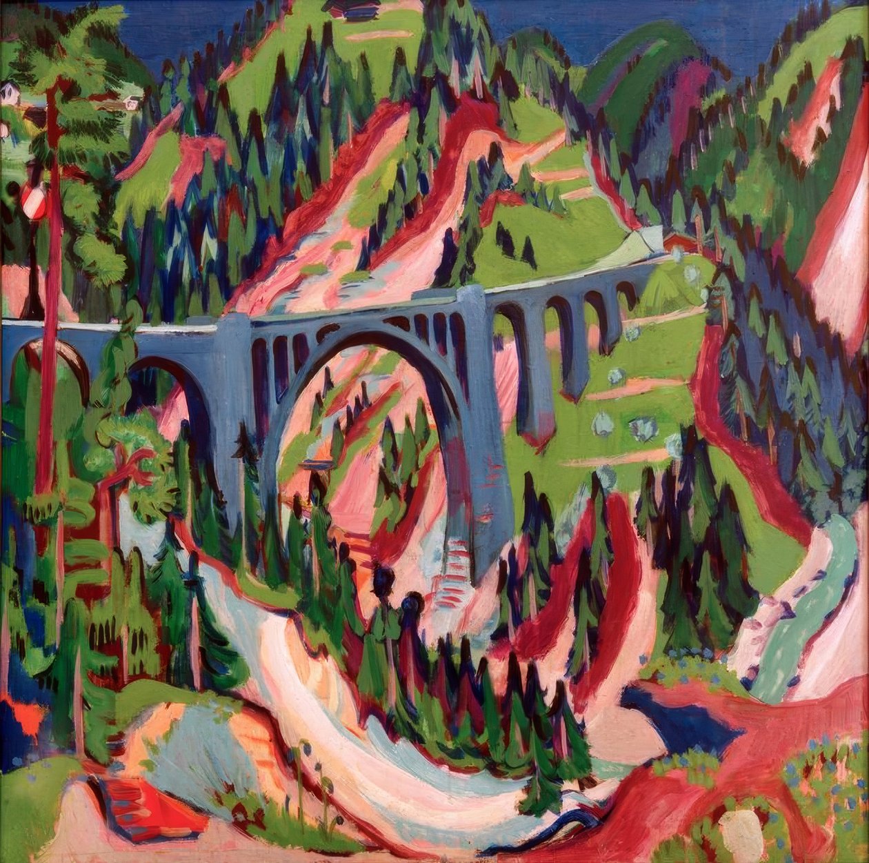 Broen nær enge af Ernst Ludwig Kirchner